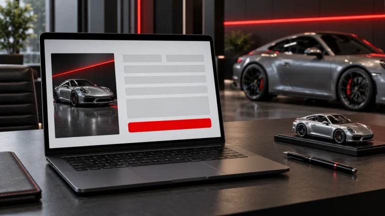 Laptop mit Kontaktformular im gettuned-Stil